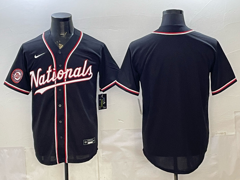 Men 2026 Washington Nationals blank black Nike jersey 0561087